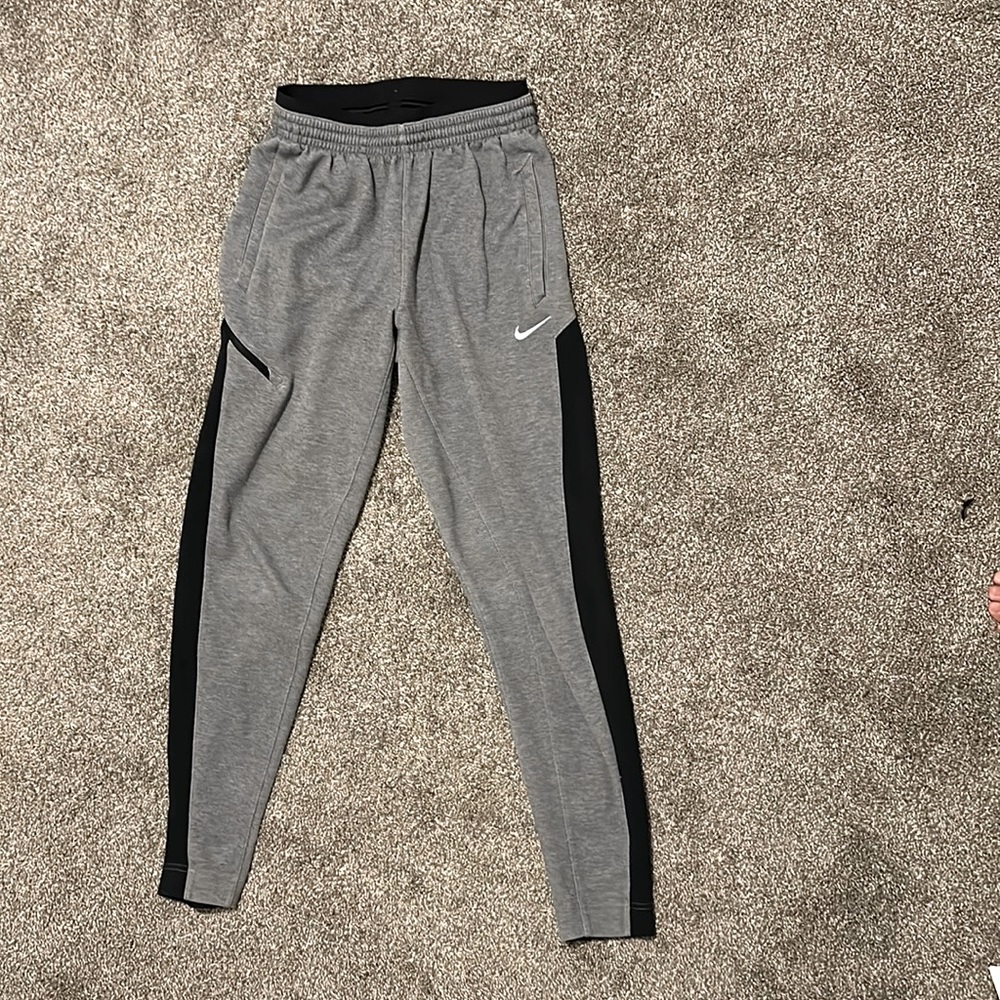 Nike Dark Grey Sweatpants Joggers Black details